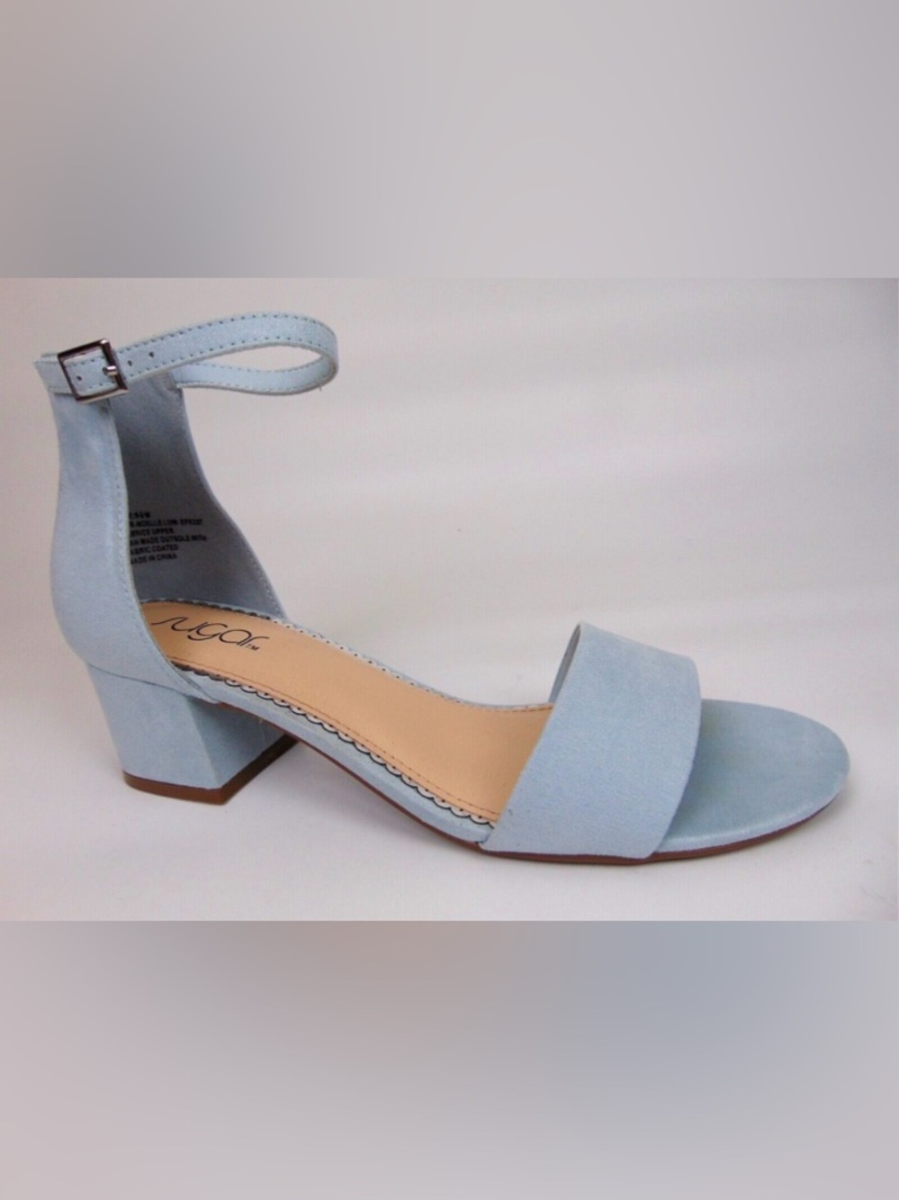 NIB Sugar Noelle Low Heel Dress Sandals, Baby Blue Micro - Picture 2 of 3